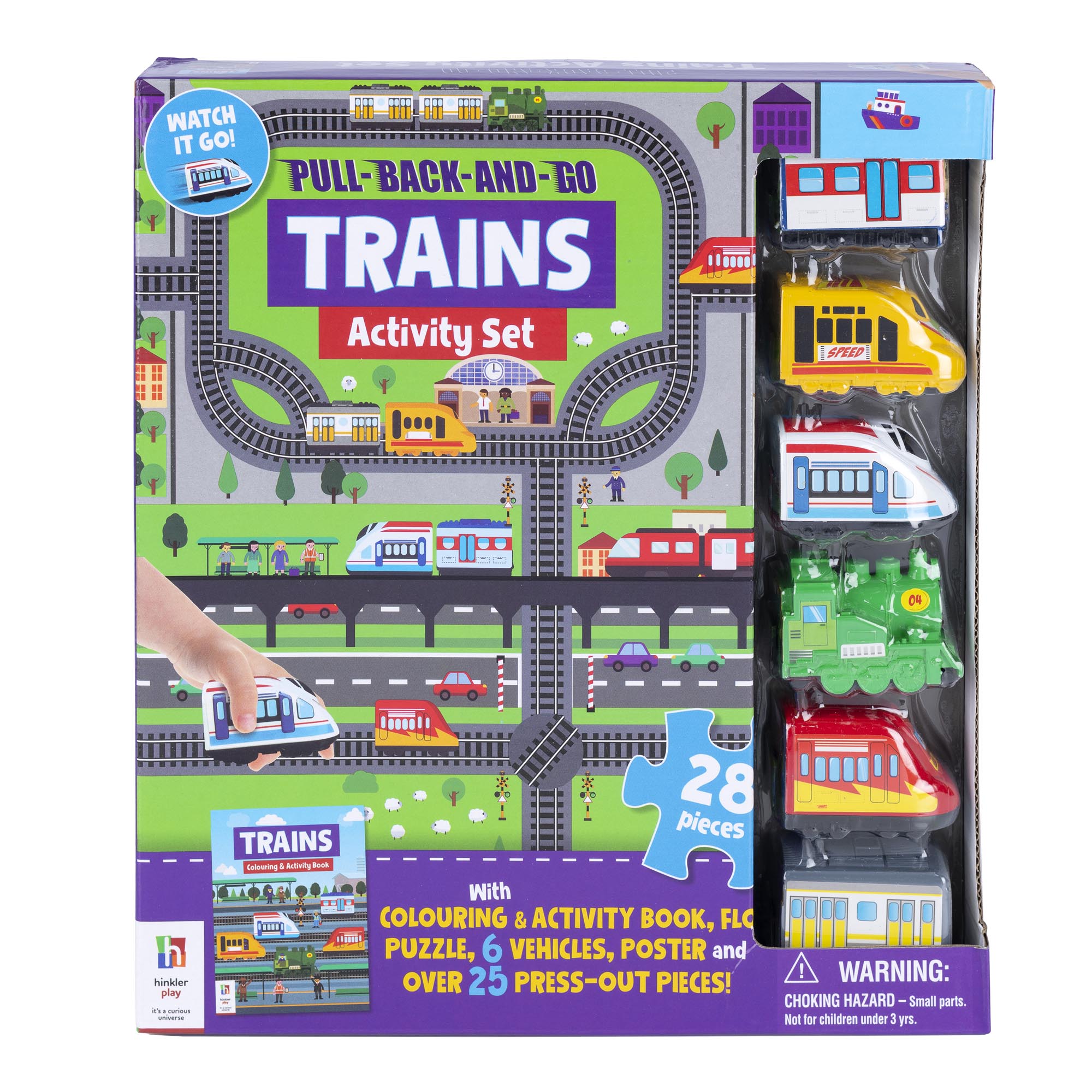 Pull Back and Go Trains Activity Set