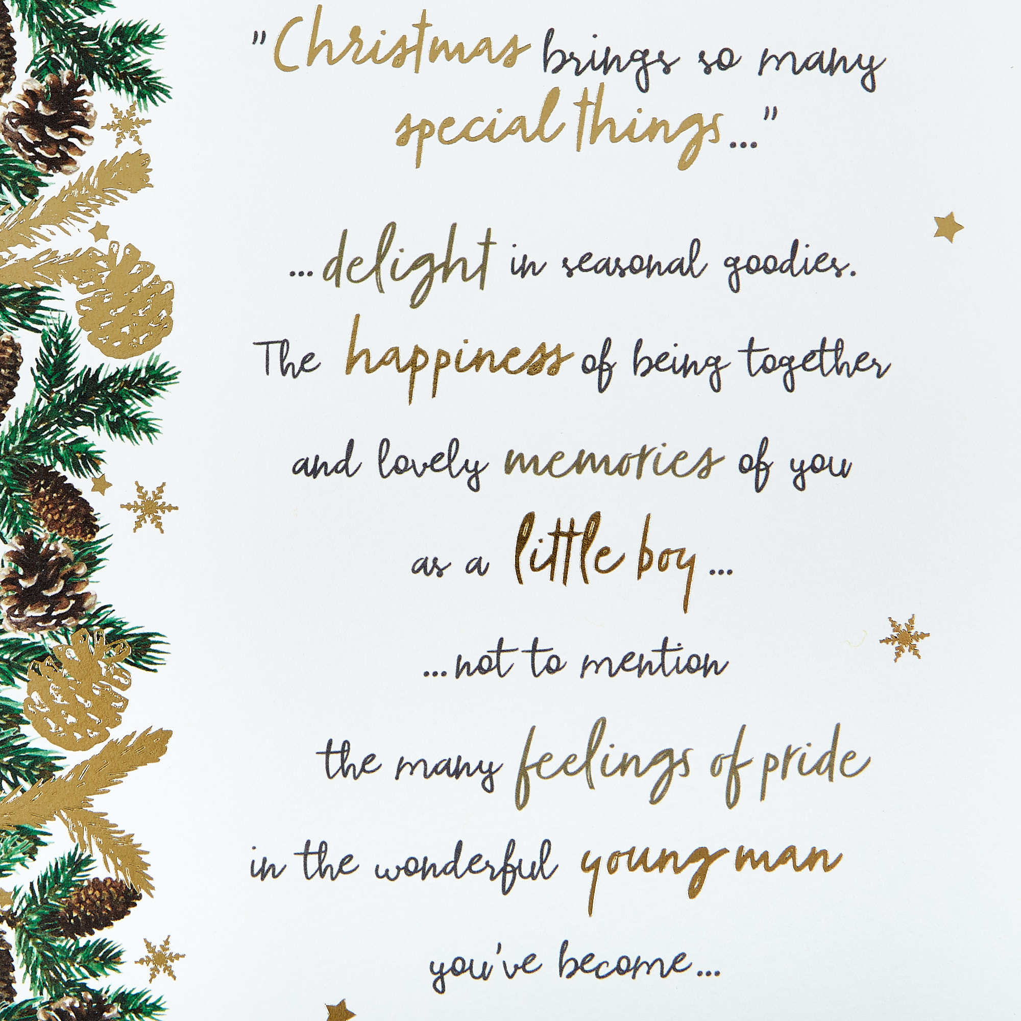 Christmas Card - For A Treasured Son