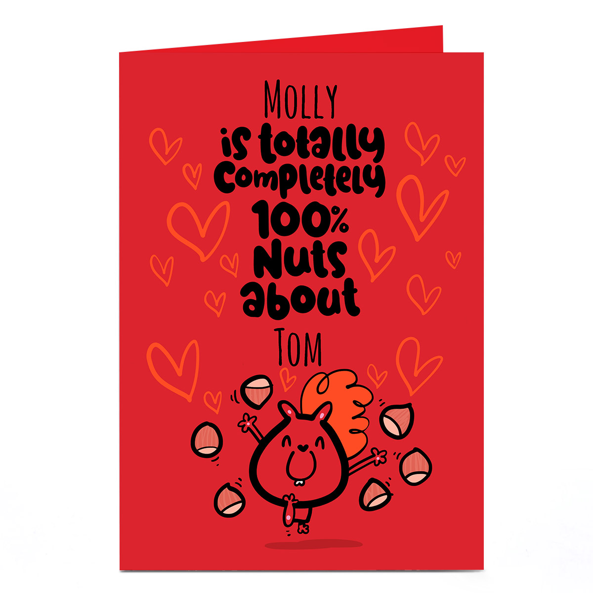 Personalised Fruitloops Valentine's Day Card - 100% Nuts