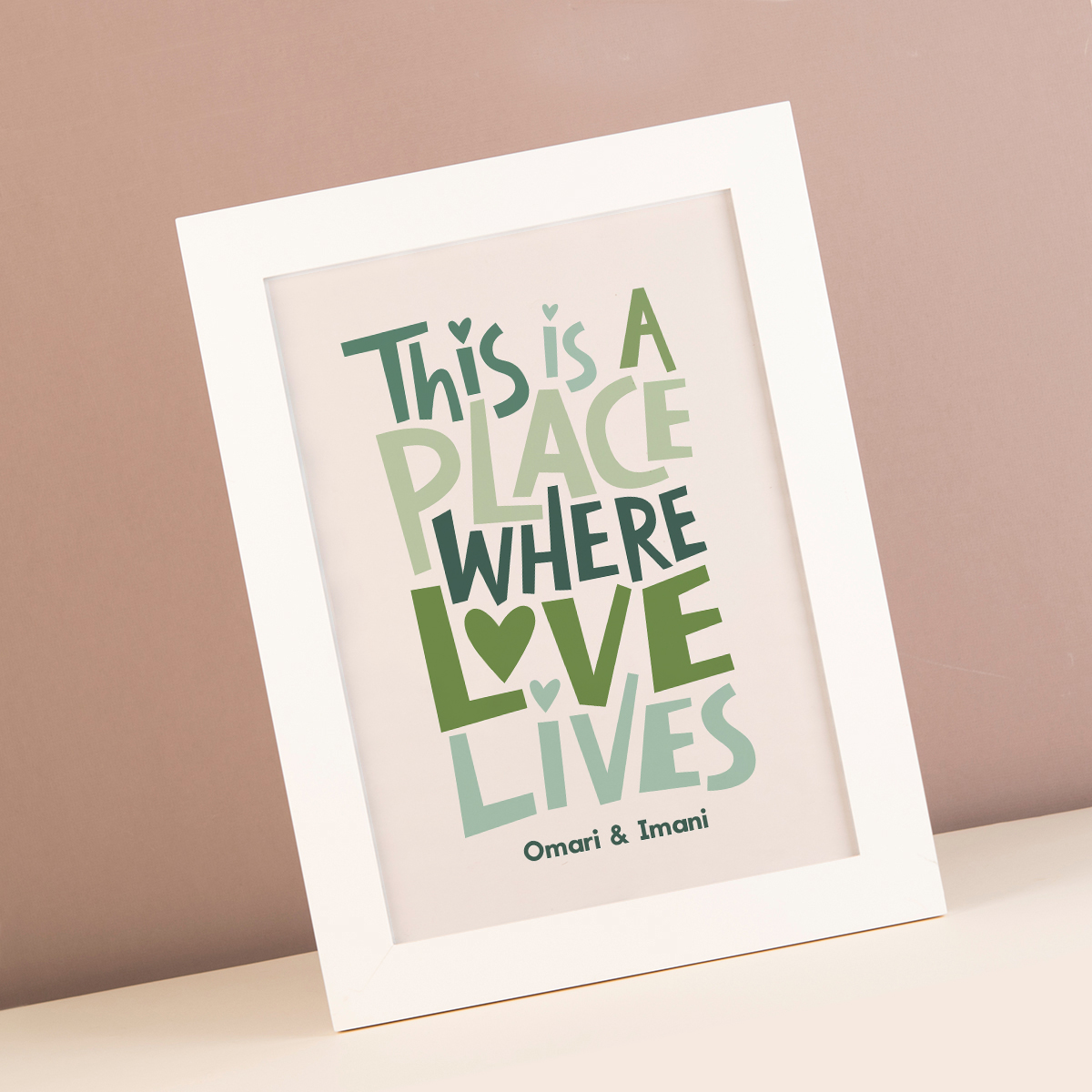 Personalised This Is A Place Where Love Lives Framed Print