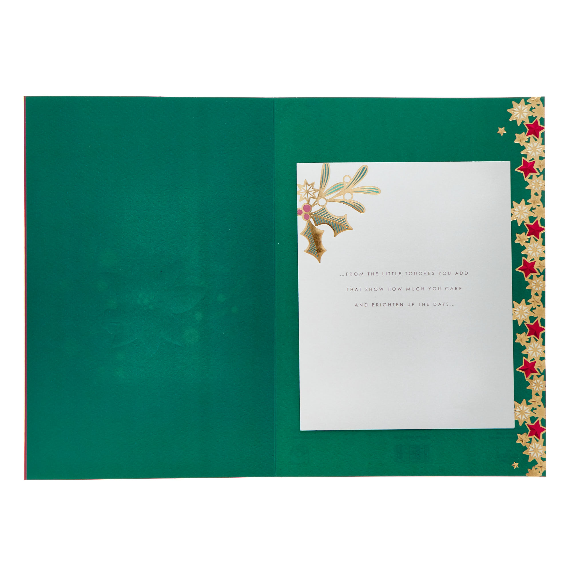 Premium Mum Red Floral Christmas Card