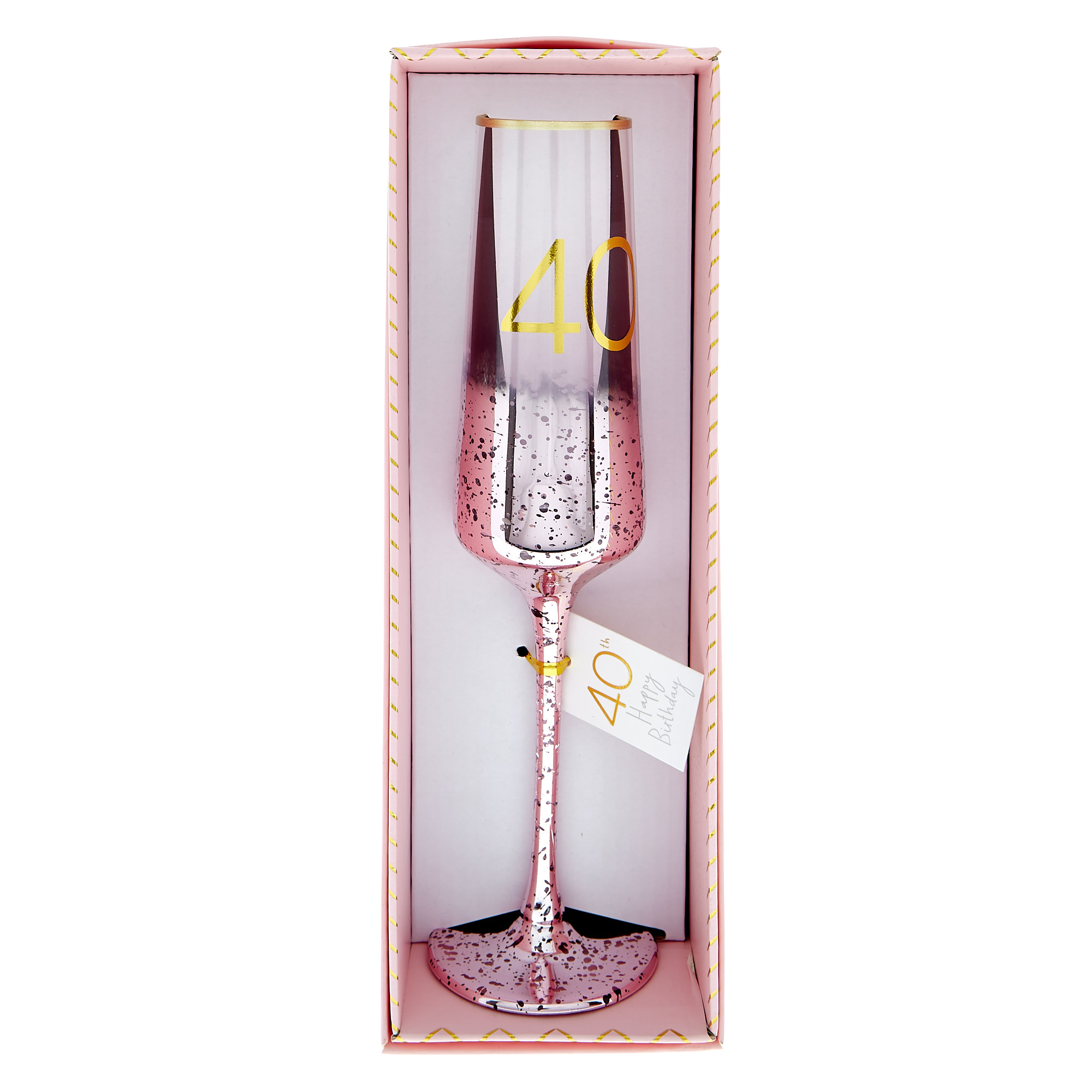 Buy 40th Birthday Frosted Champagne Flute for GBP 2.99 Card Factory UK
