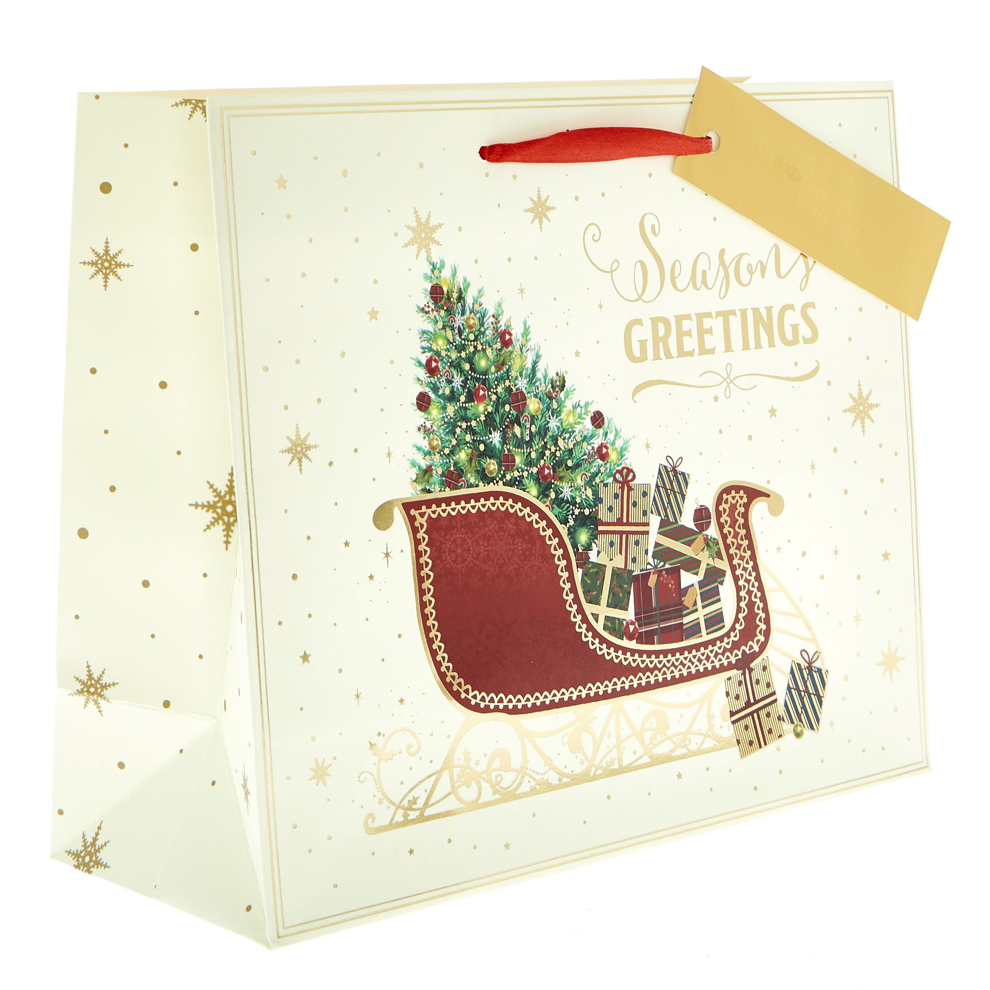 Medium Landscape SeasonÃ¢â‚¬â„¢s Greetings Christmas Gift Bag