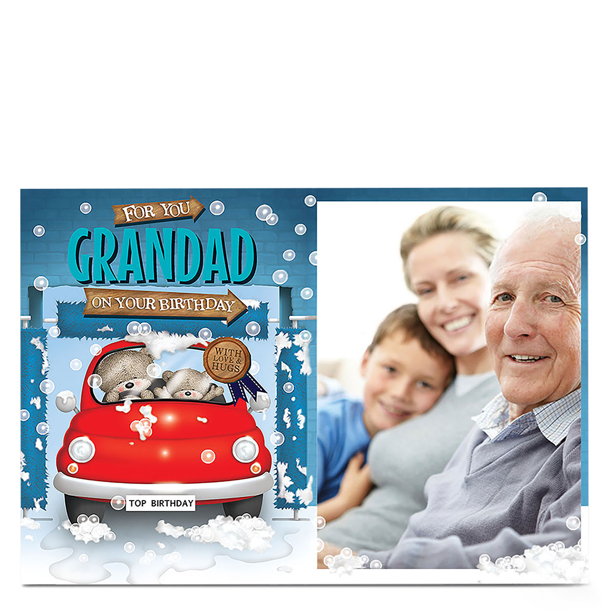 Photo Hugs Birthday Card - Birthday Car Wash