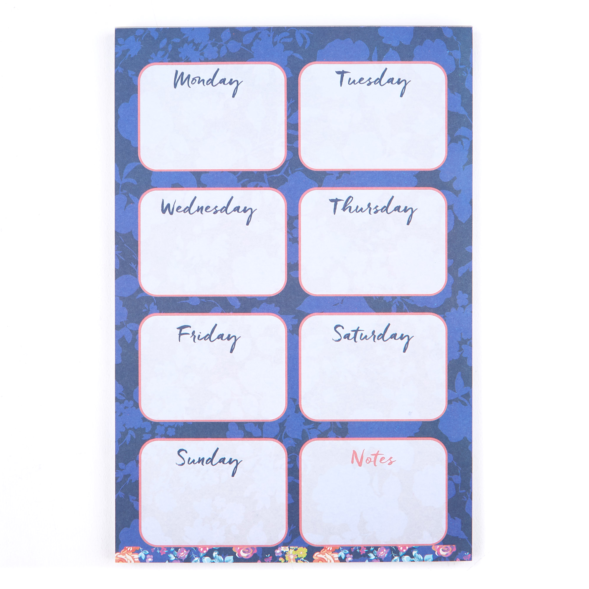 Navy Floral Weekly Planner Pad 