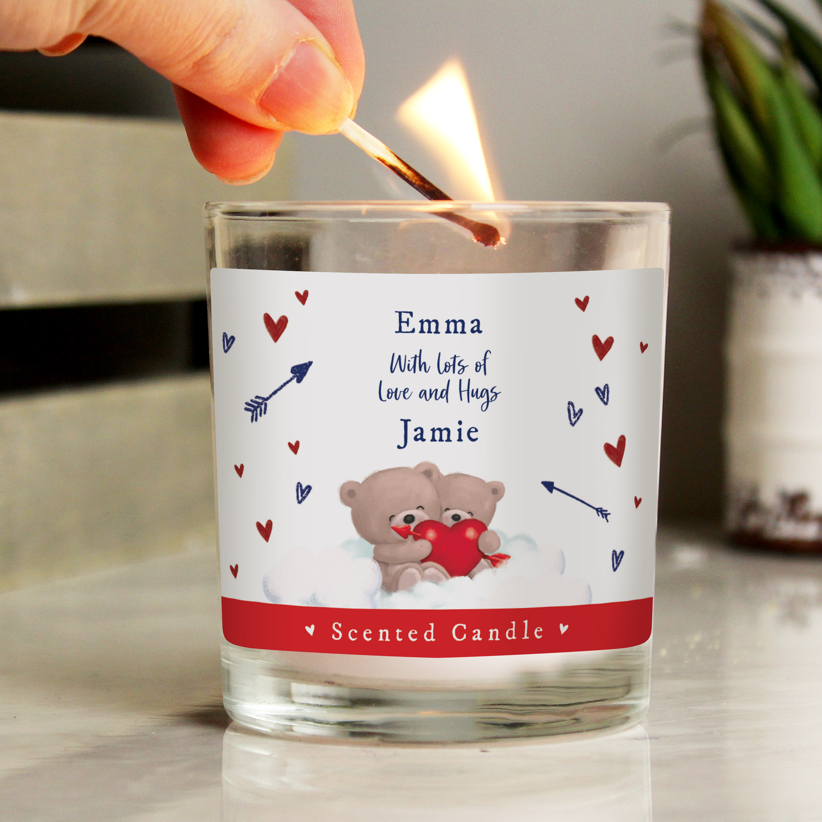 Personalised Hugs Candle In A Jar
