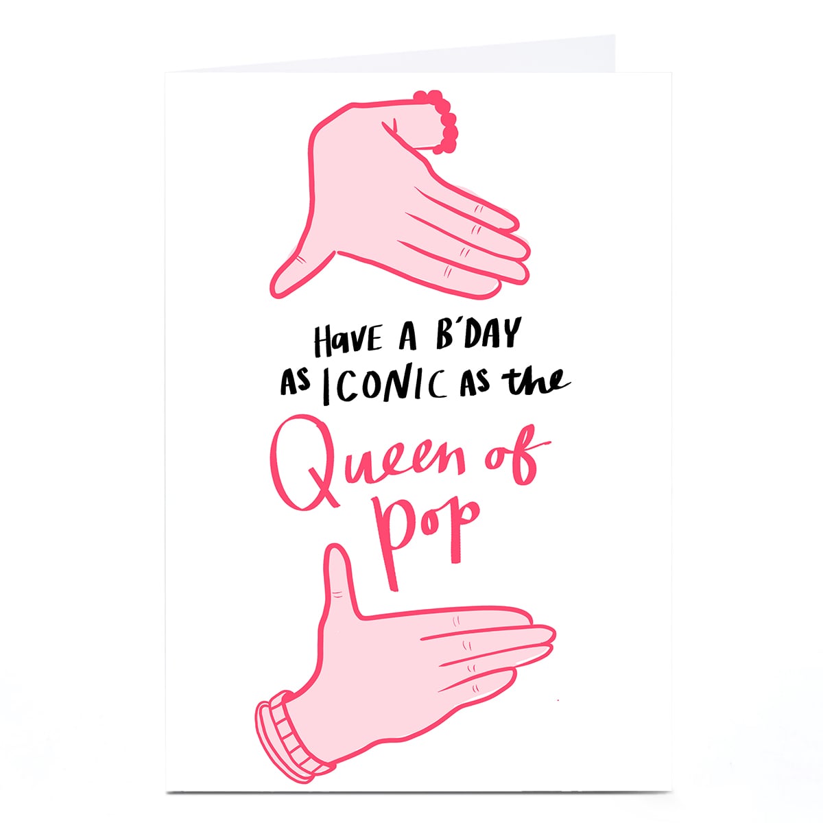 Personalised Birthday Card - Iconic As The Queen Of Pop