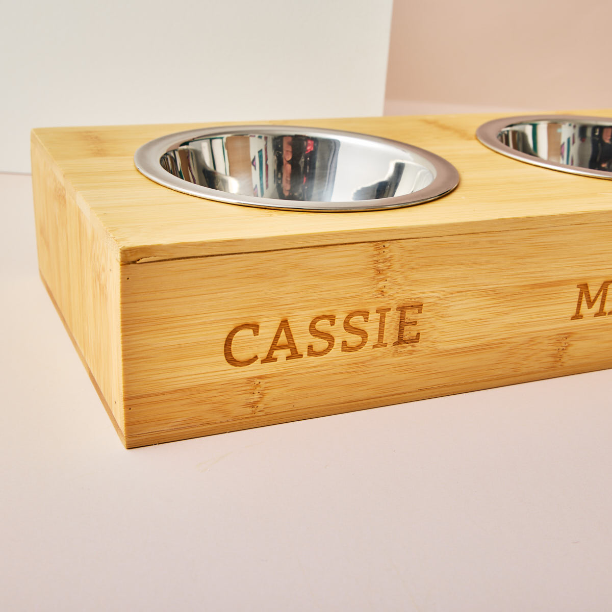 Personalised Engraved Double Pet Bowl - Cat or Small Dog