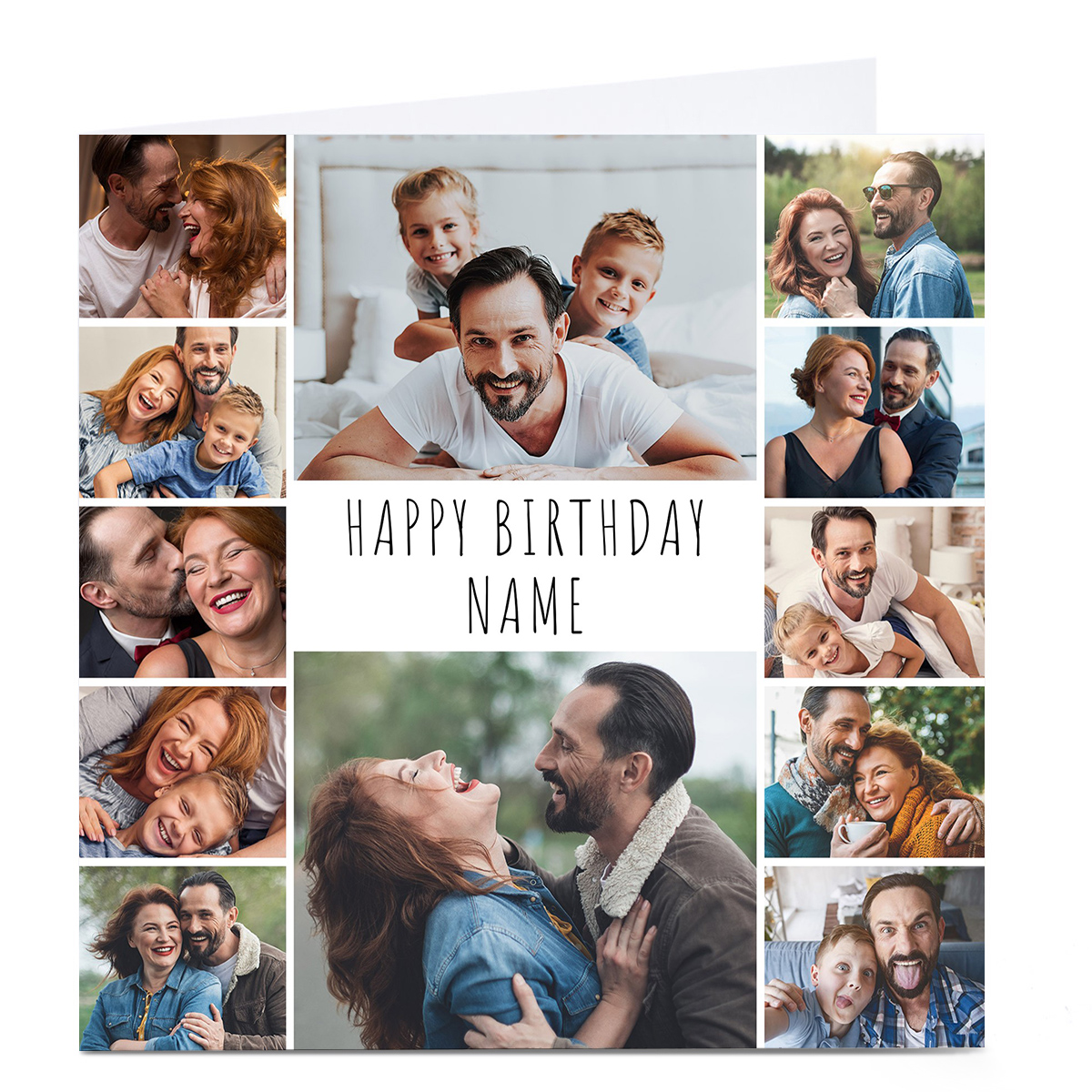 Photo Upload Card - 12 Photos with Editable Text