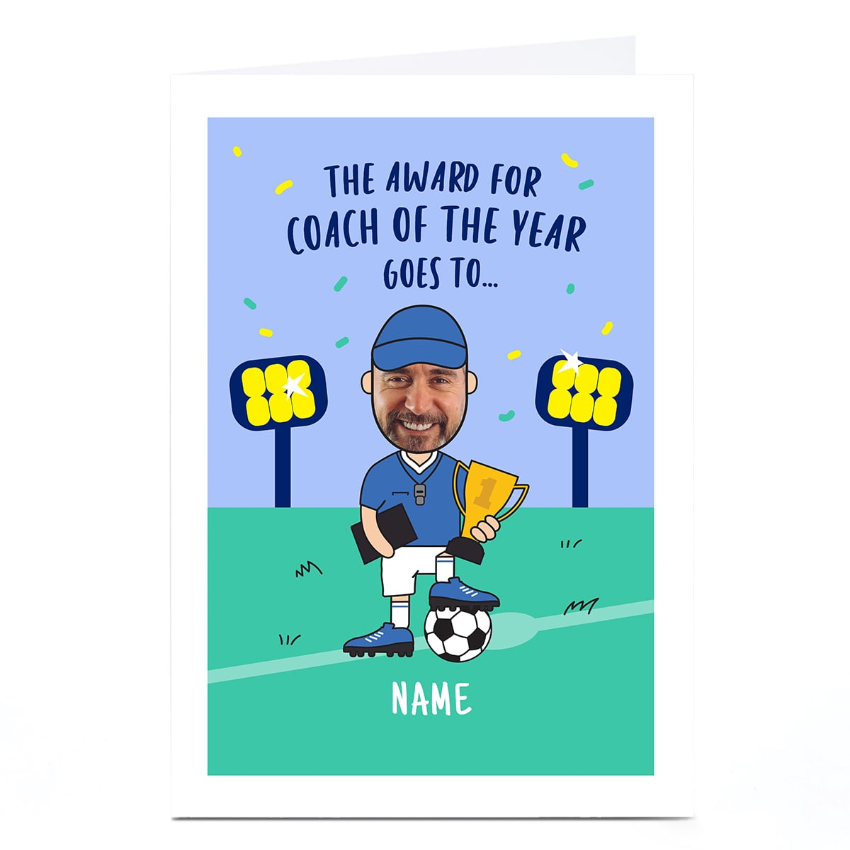 Photo Football Card - Award For Coach of the Year