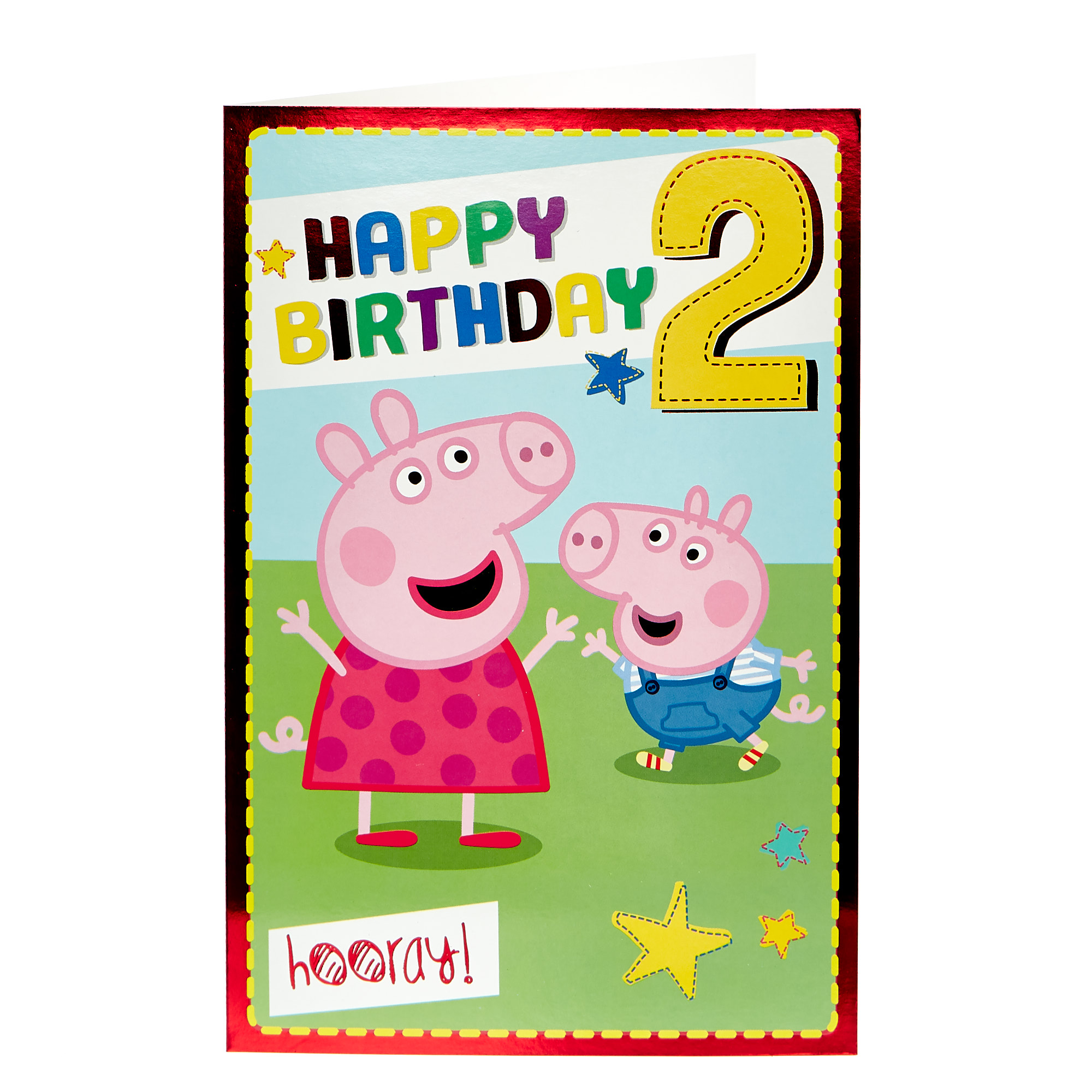 Peppa Pig 2nd Birthday Card