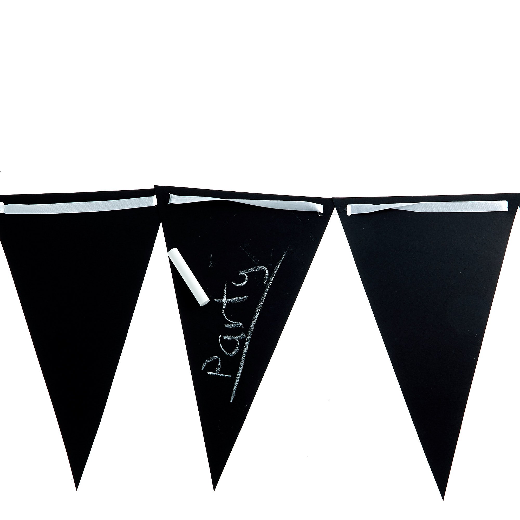 Black Chalkboard Flag Banner With Chalk