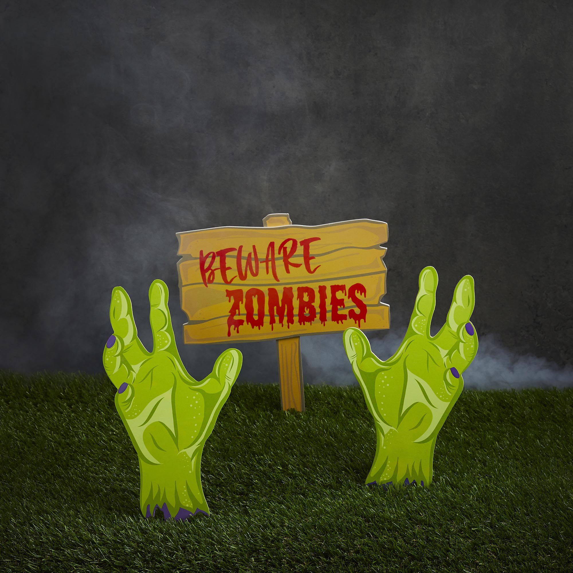 Halloween Zombie Wooden Garden Signs 