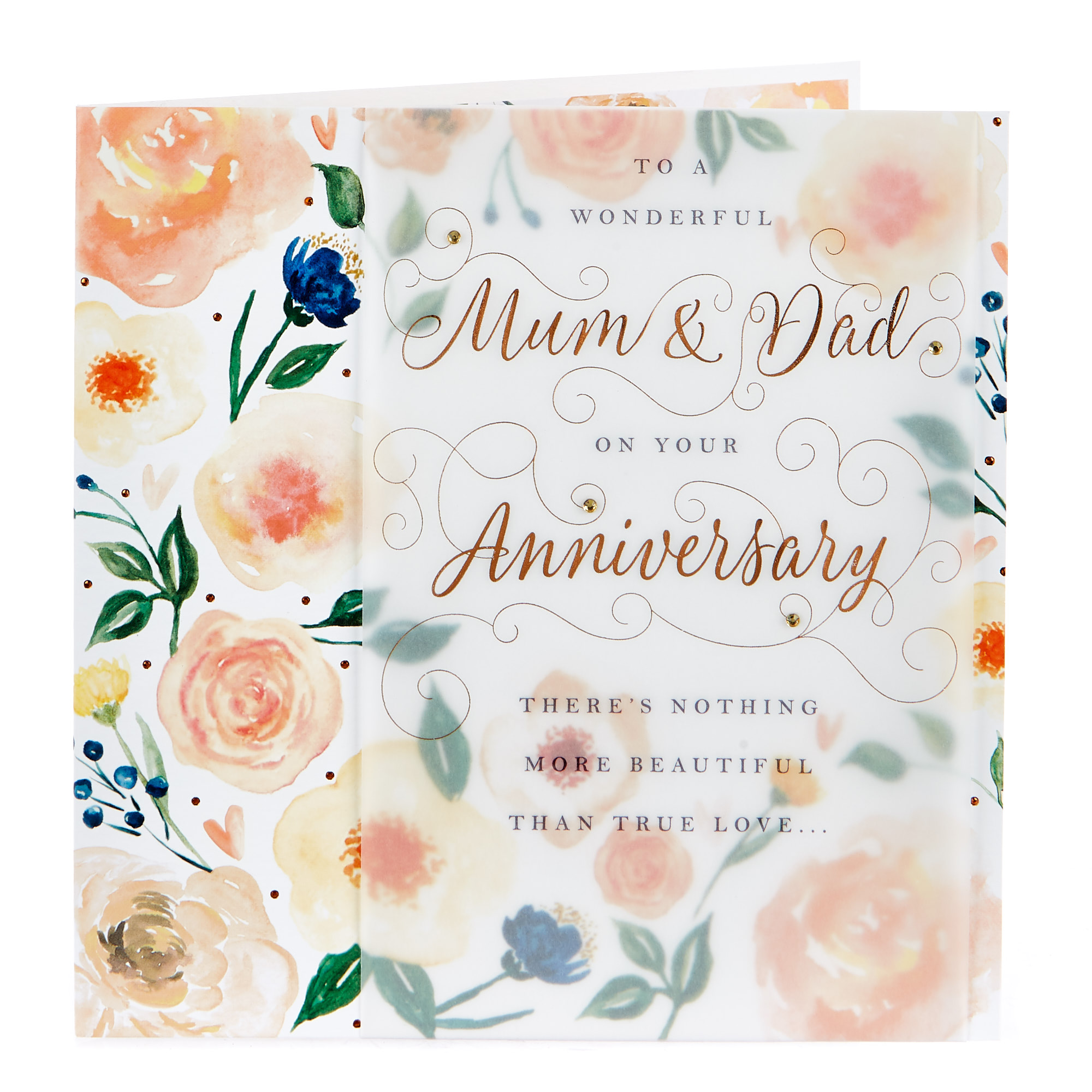 Exquisite Collection Anniversary Card - Wonderful Mum & Dad