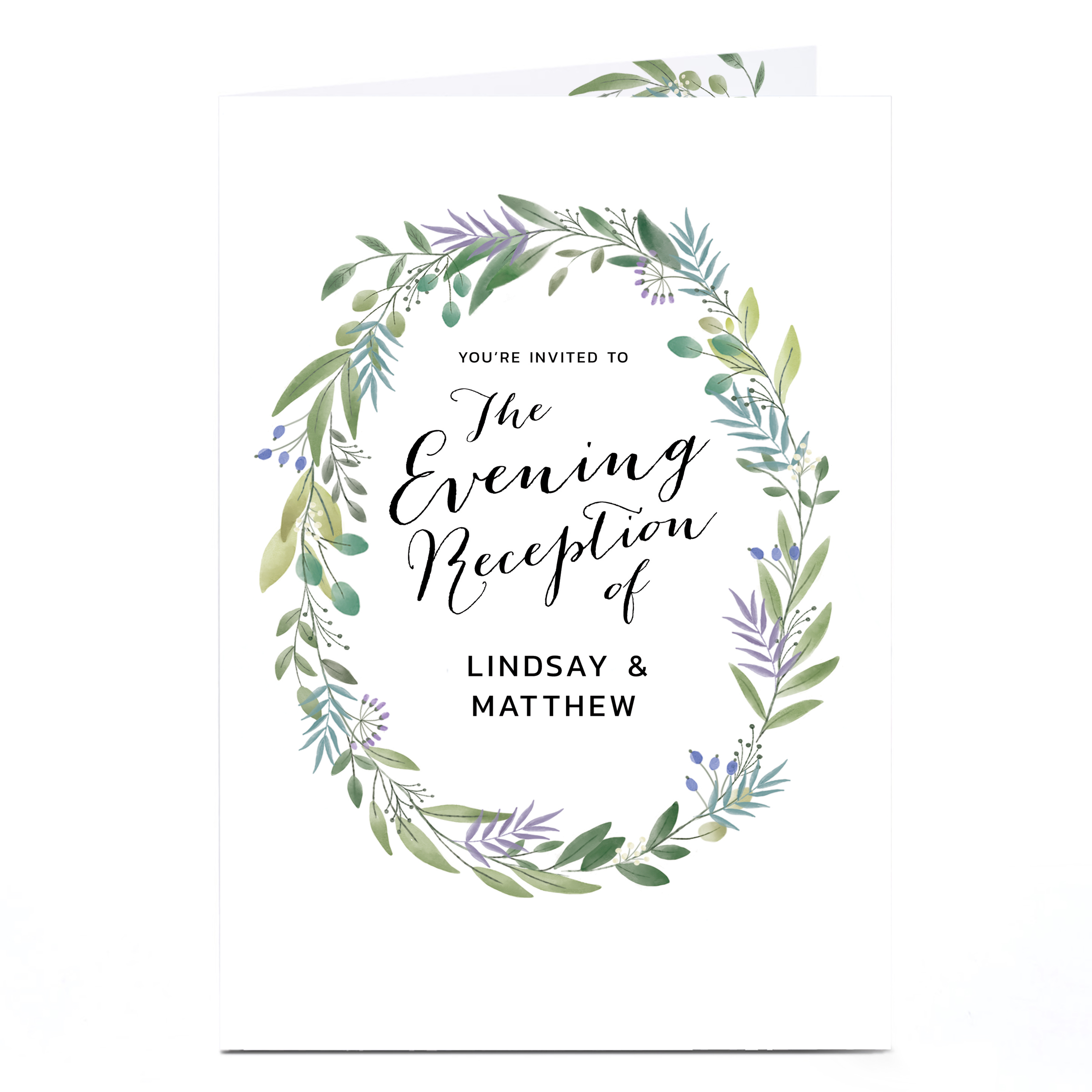 Personalised Evening Reception Invitation - Botanical