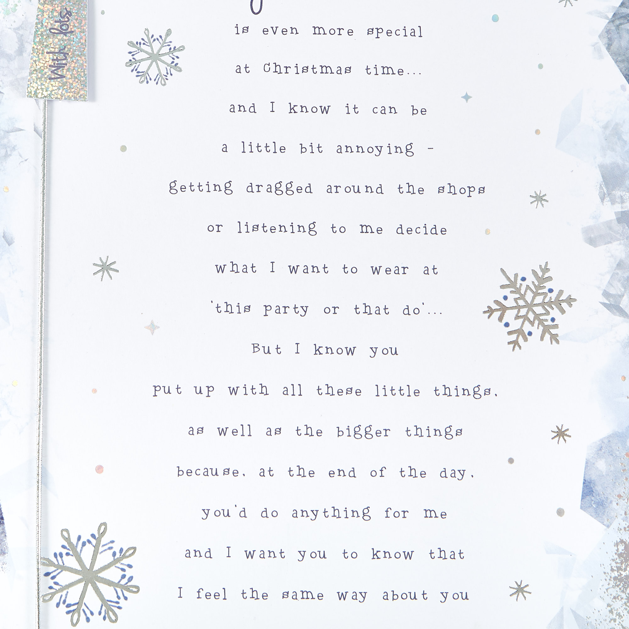 Christmas Card - Brilliant Boyfriend, Classic Verse