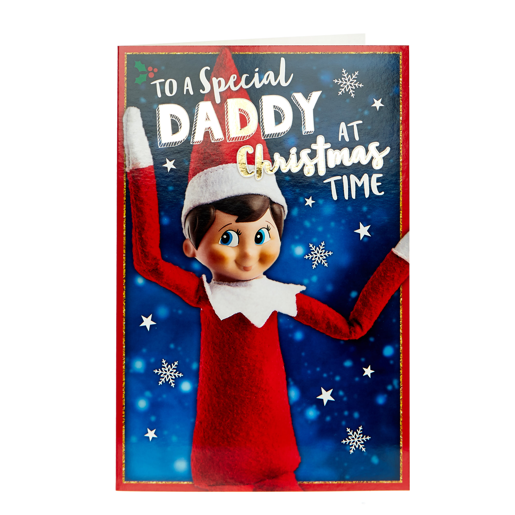 Elf On The Shelf Christmas Card - Daddy, Christmas Elf