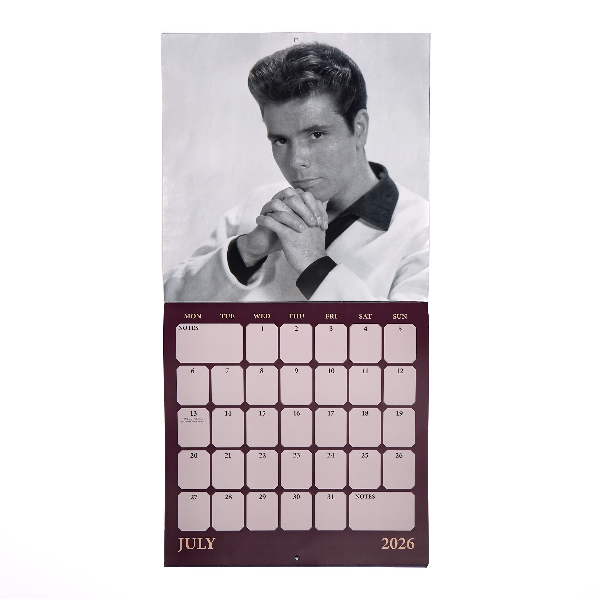 Cliff Richard 2026 Square Wall Calendar