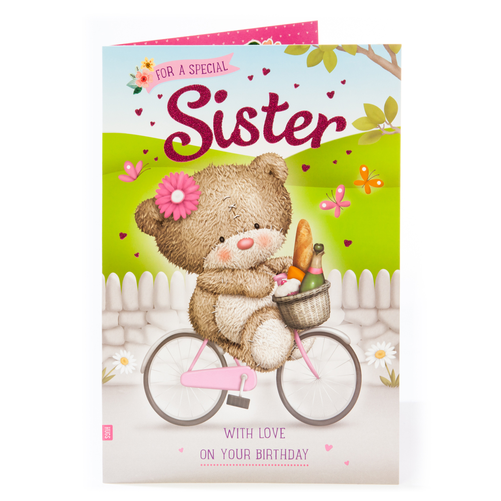 Giant Hugs Bear Birthday Card - Sister 