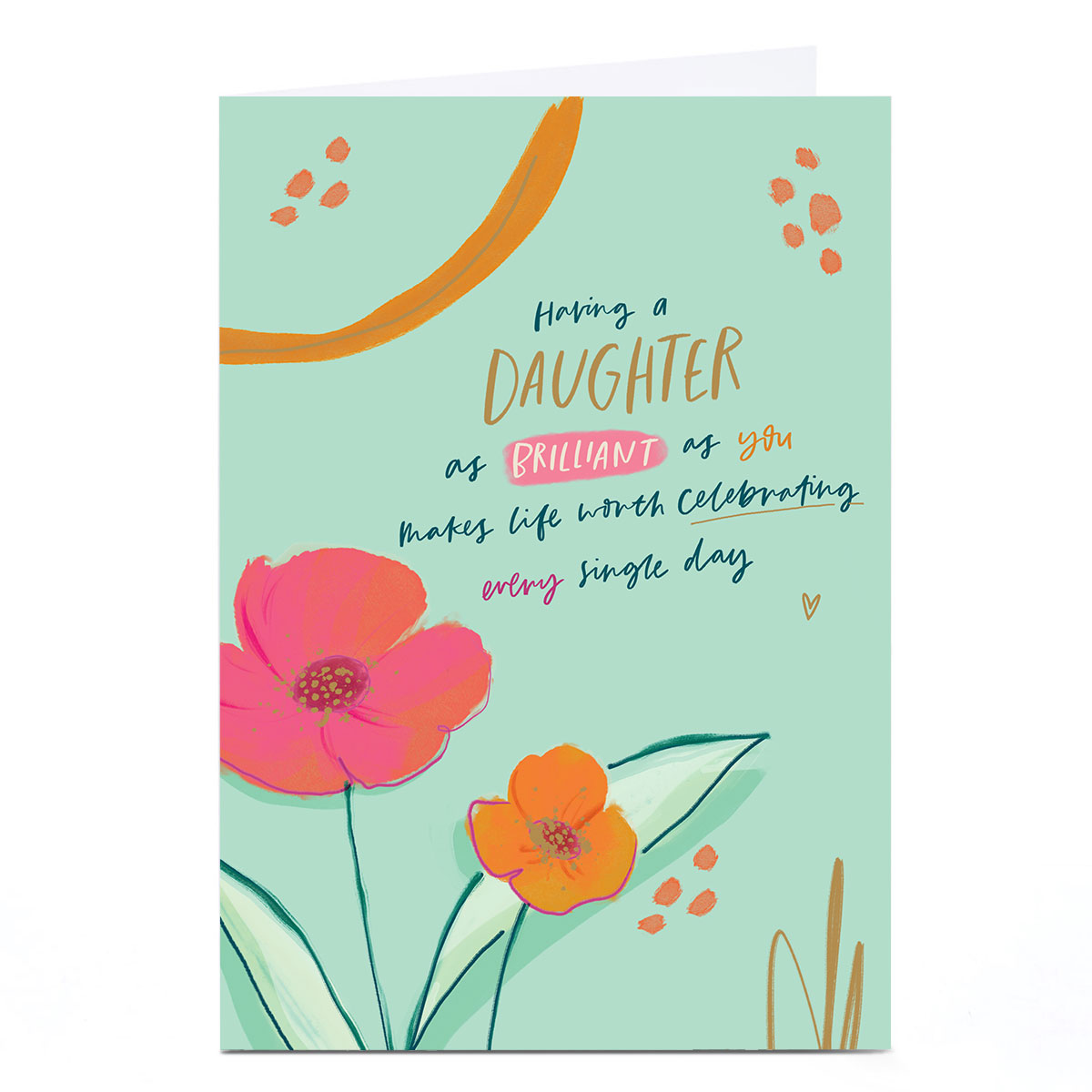Personalised Birthday Card - As Brilliant As You, Daughter
