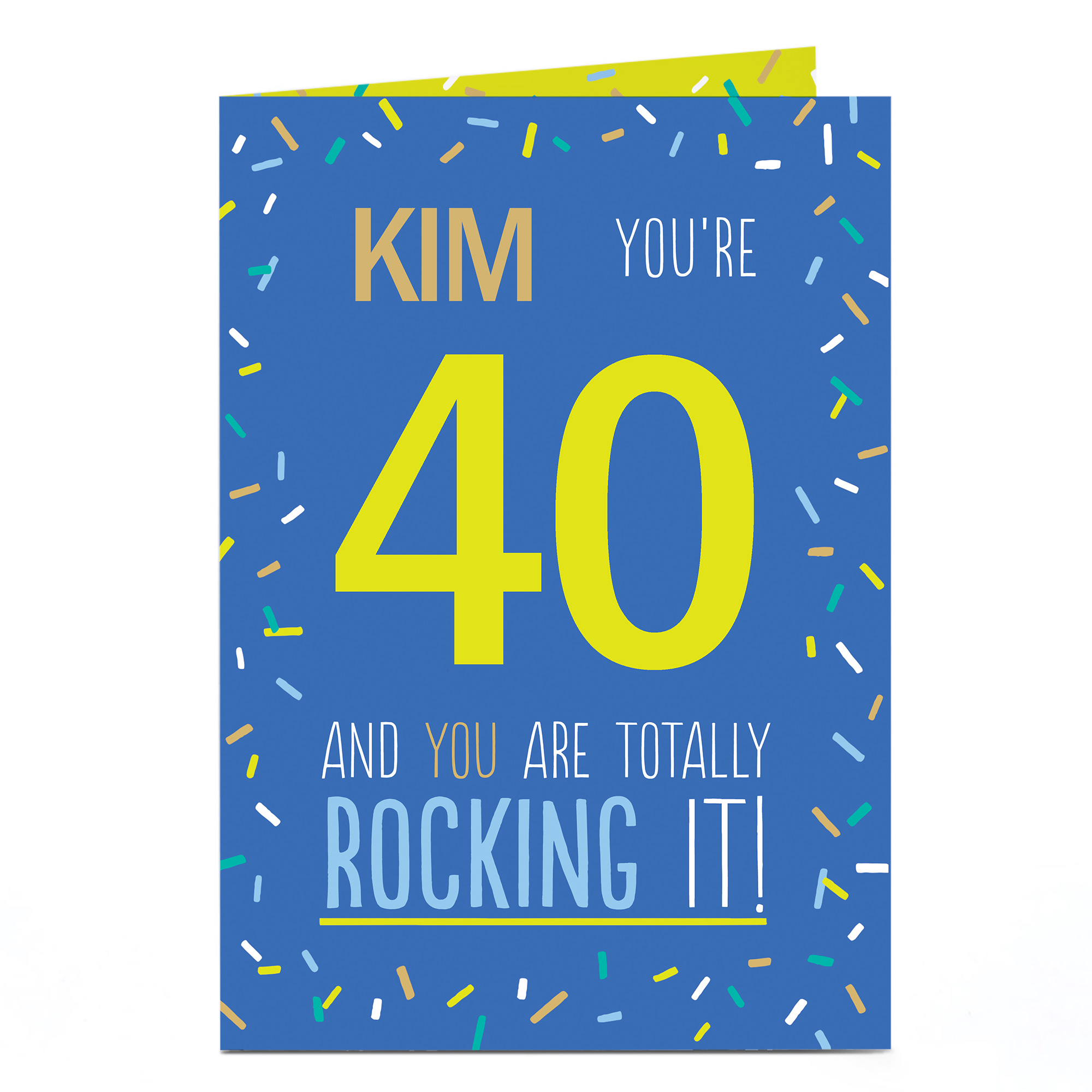 Personalised Birthday Card - Totally Rocking It, Editable Age