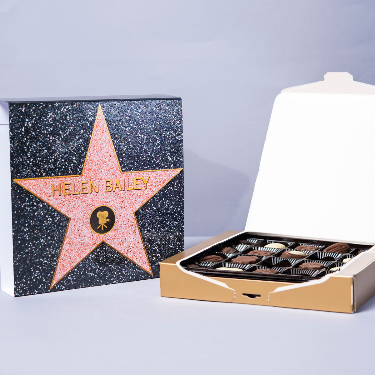 Official Personalised Belgian Chocolates - Hollywood Walk Of Fame