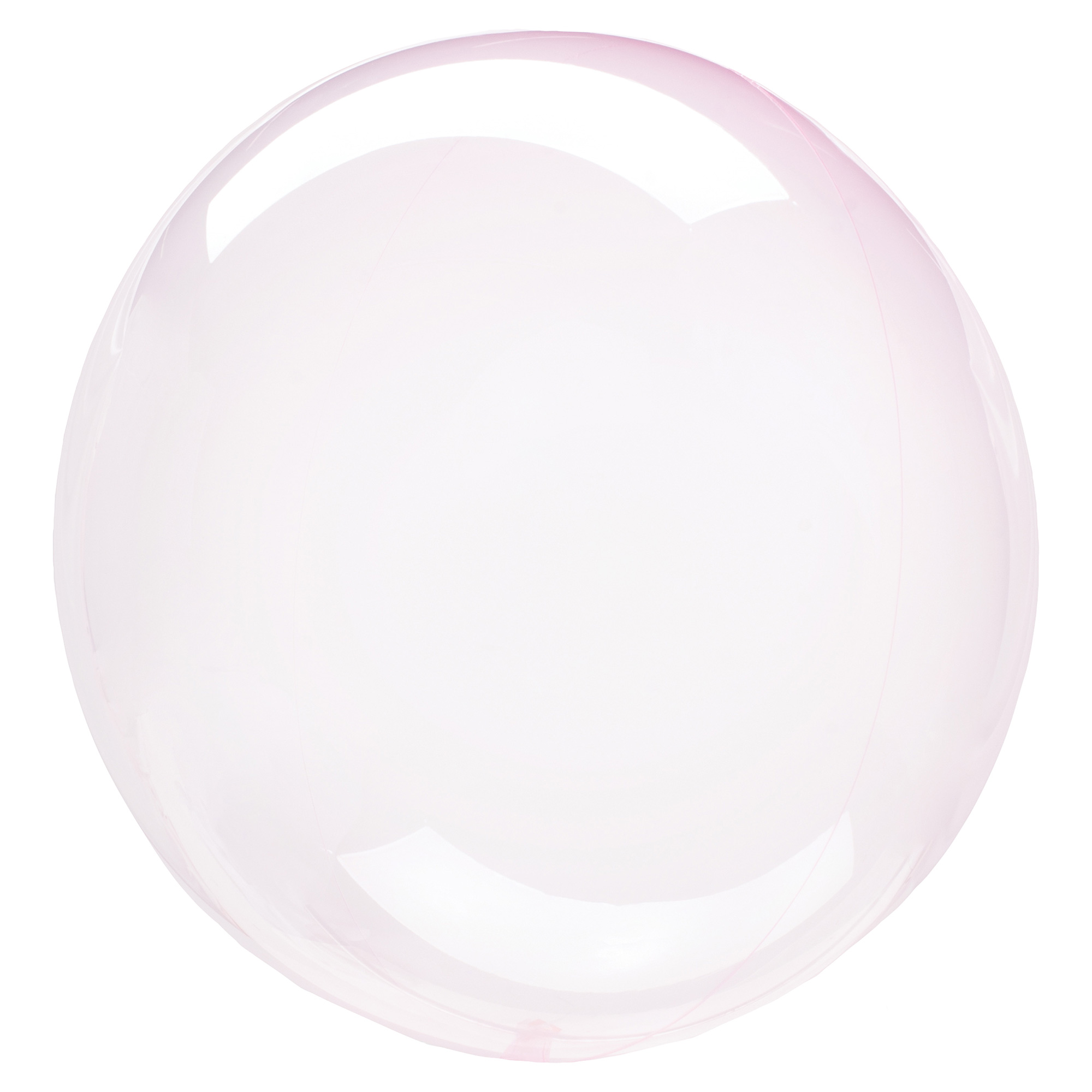 10-Inch Light Pink Clear Orb-Shaped Helium Balloon