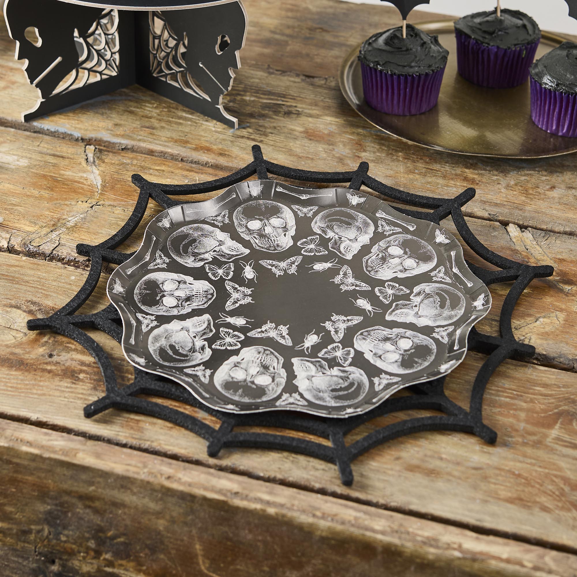Skull Paper Plates - Pack of 8