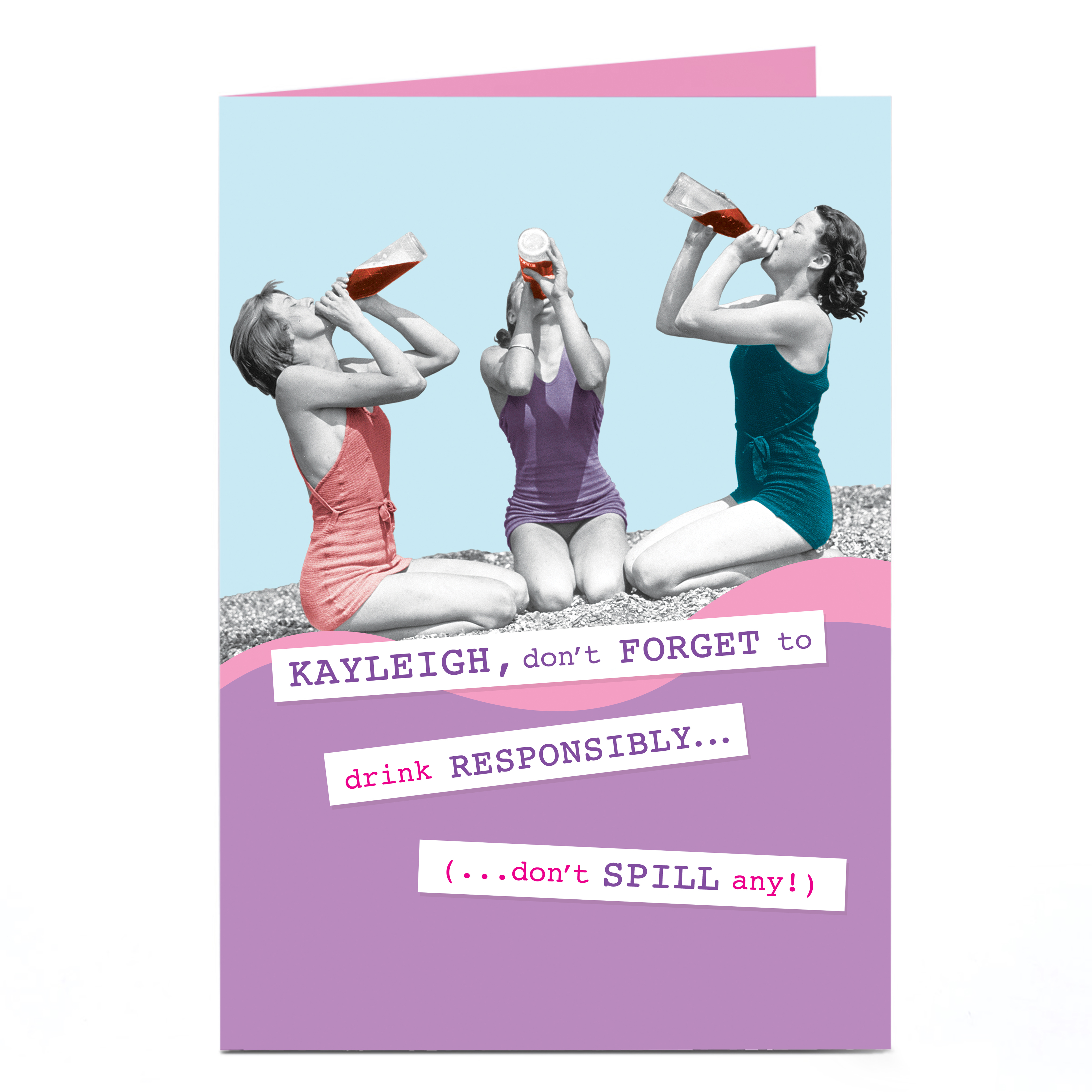 Personalised Card - Drink Responsibly...