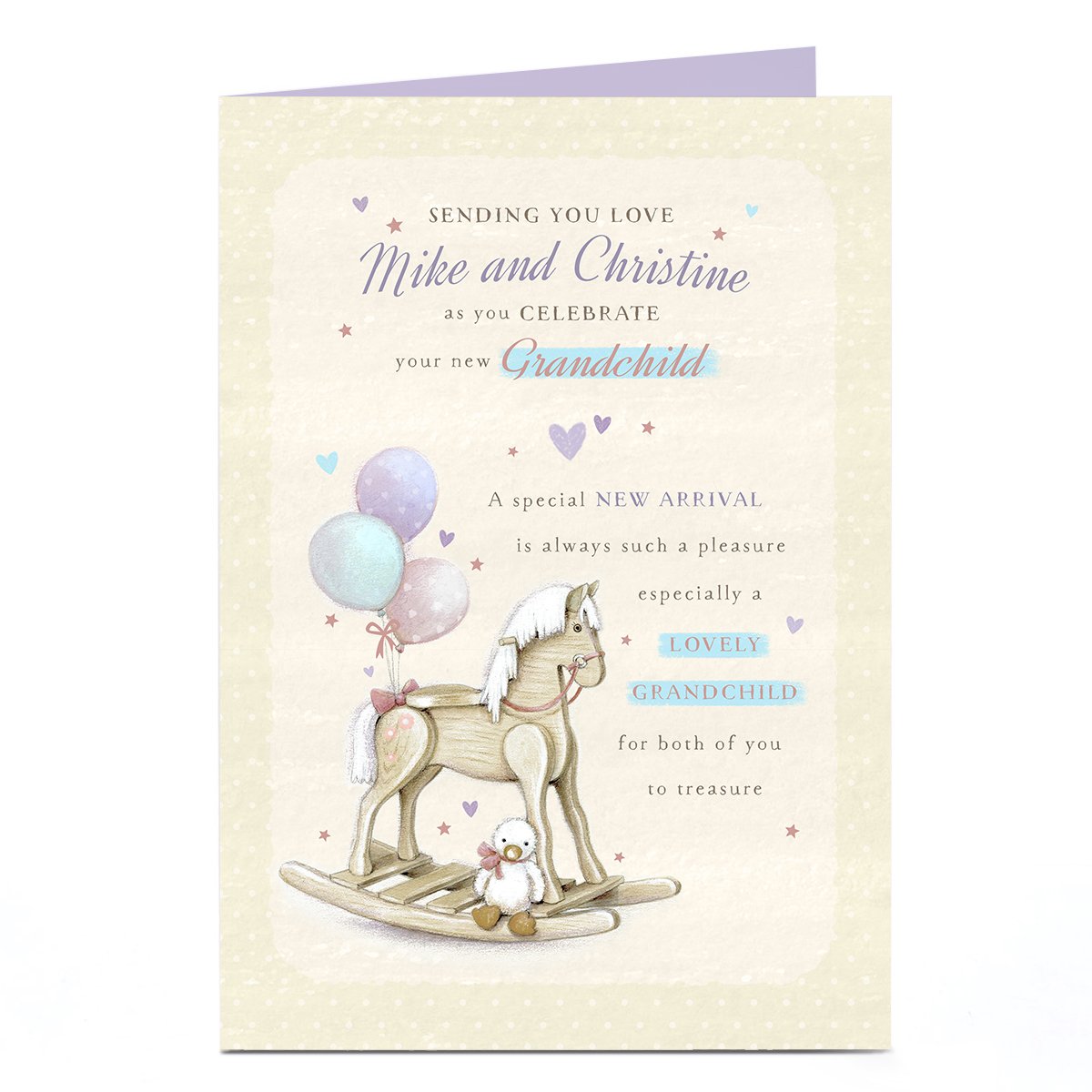 Personalised New Baby Card - Your New Grandchild 