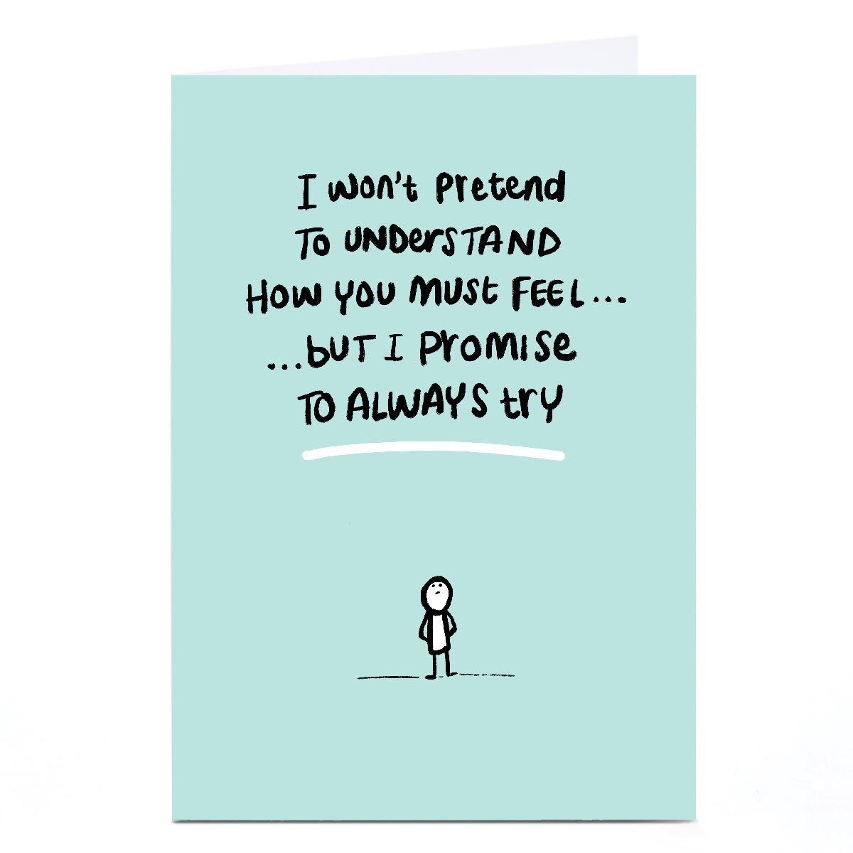 Personalised Thinking of You Card - Promise I'll Try