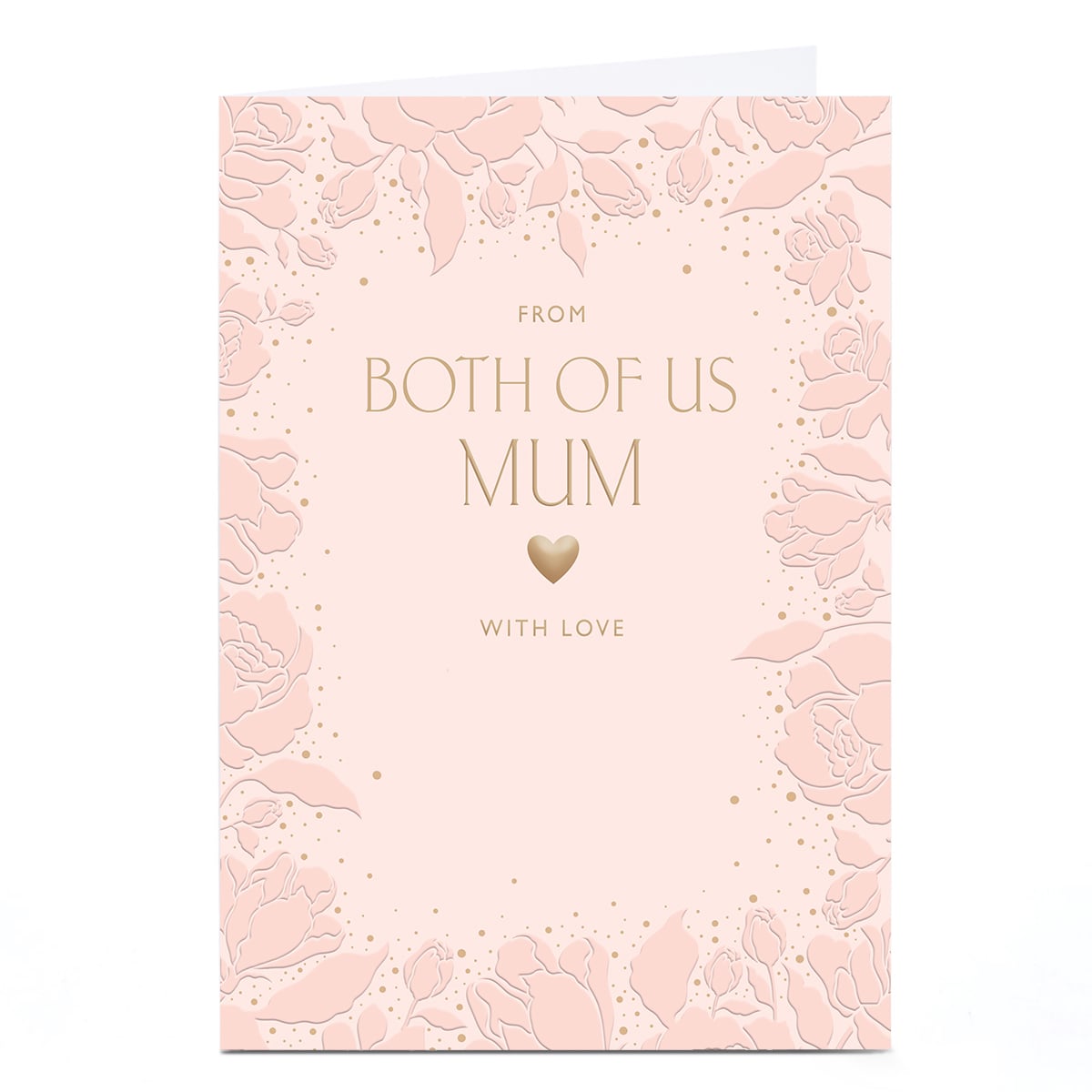 Birthday Card - Pastel Peach Floral, Mum From Both of Us