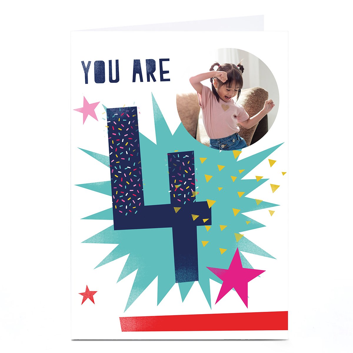 Photo Hello Munki Birthday Card - You Are 4