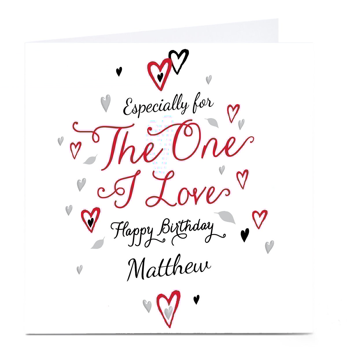 Personalised Birthday Card - The One I Love 