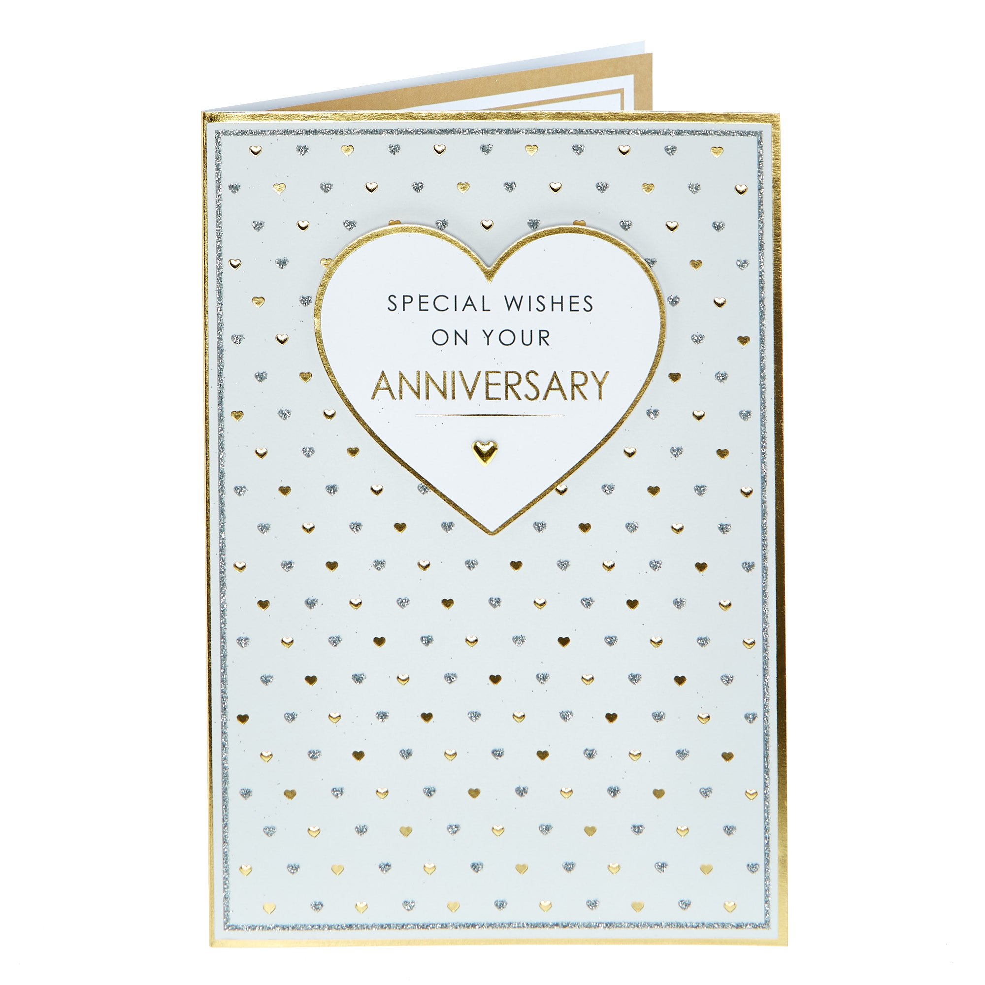 Anniversary Card - Special Wishes Gold & Silver