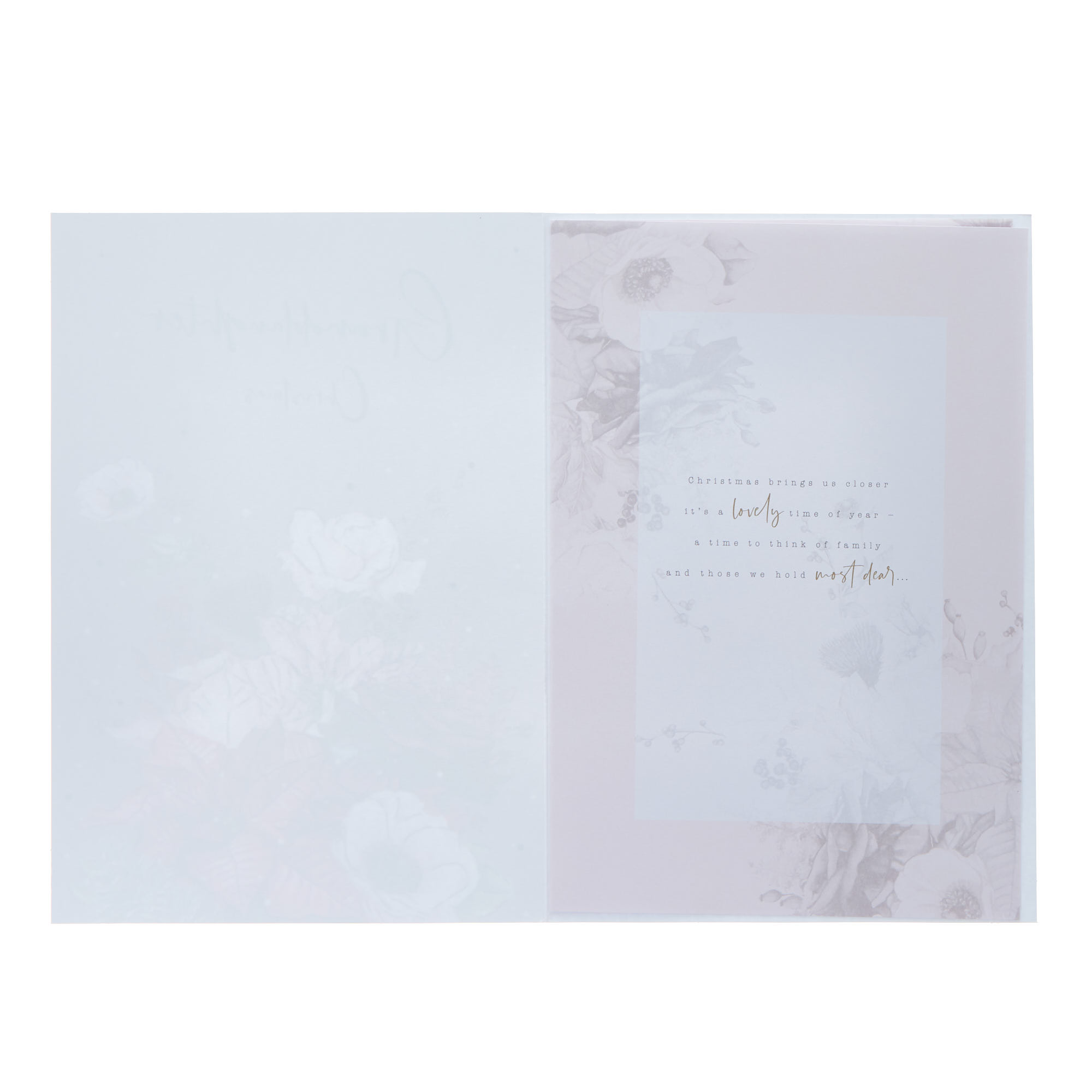 Granddaughter Flowers Christmas Card