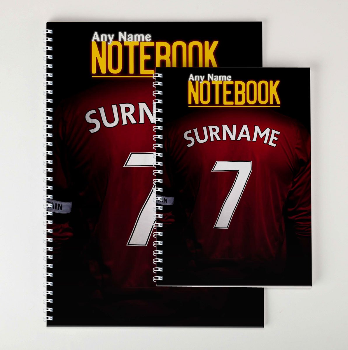 Personalised Red Football Shirt Notebook