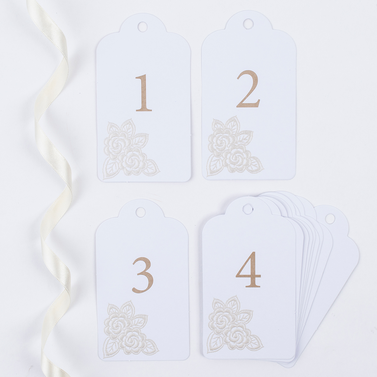 Pearlescent Table Numbers, Pack Of 12