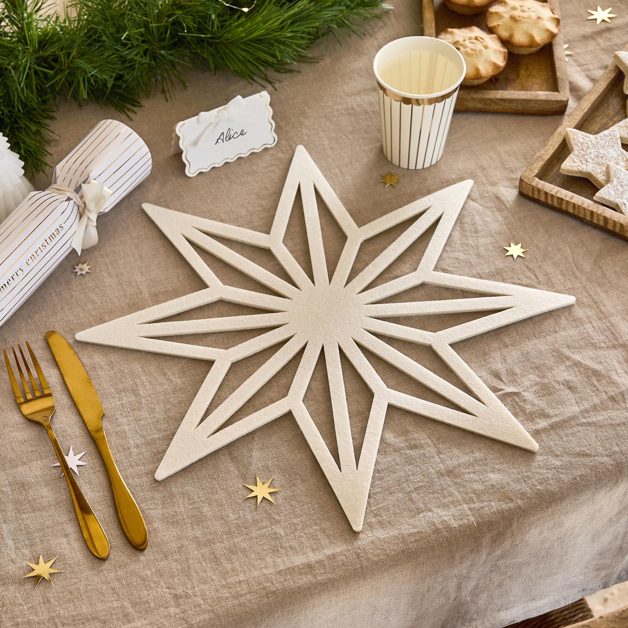 Star Felt Place Mats - Pack of 4