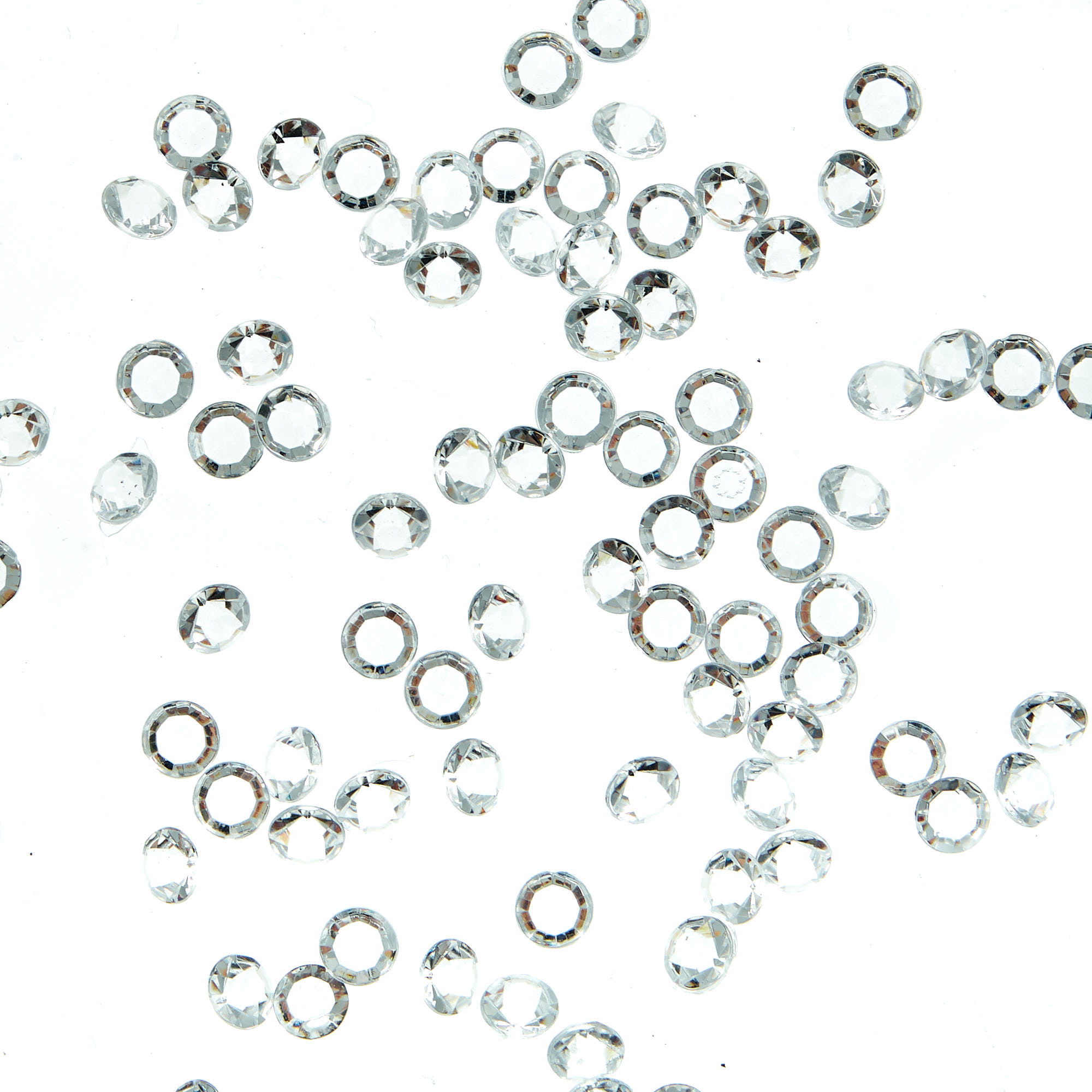 Clear Plastic Diamantes - 1 Pack