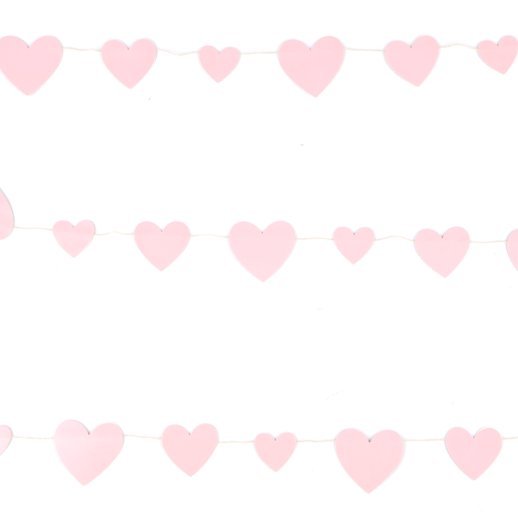 Pink Hearts Garland - 9 Ft 