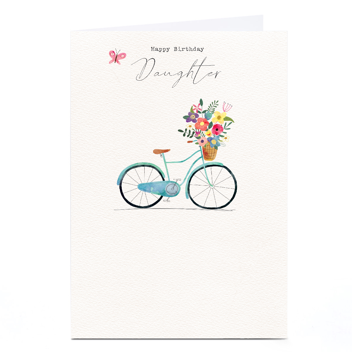 Personalised Cory Reid Birthday Card - Floral Bike, Daughter