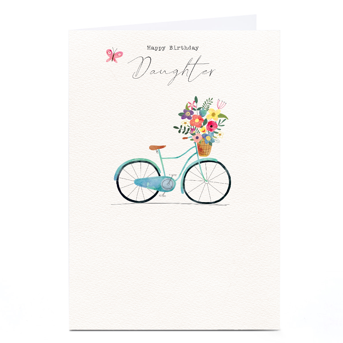Personalised Cory Reid Birthday Card - Floral Bike, Daughter
