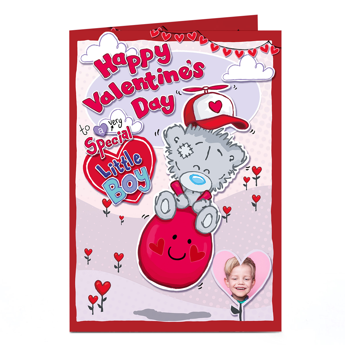 Personalised Tatty Teddy Valentine's Day Card - Special Little Boy