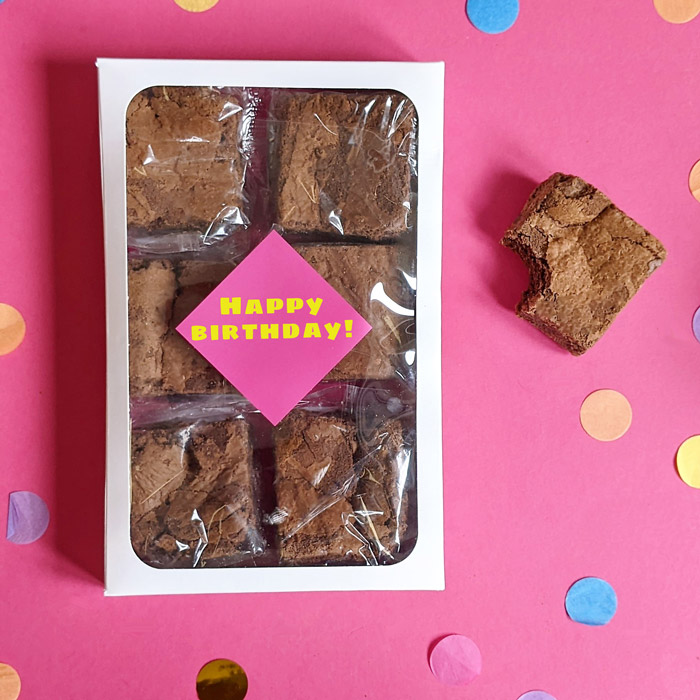 Personalised Birthday Gooey Brownies Gift Box