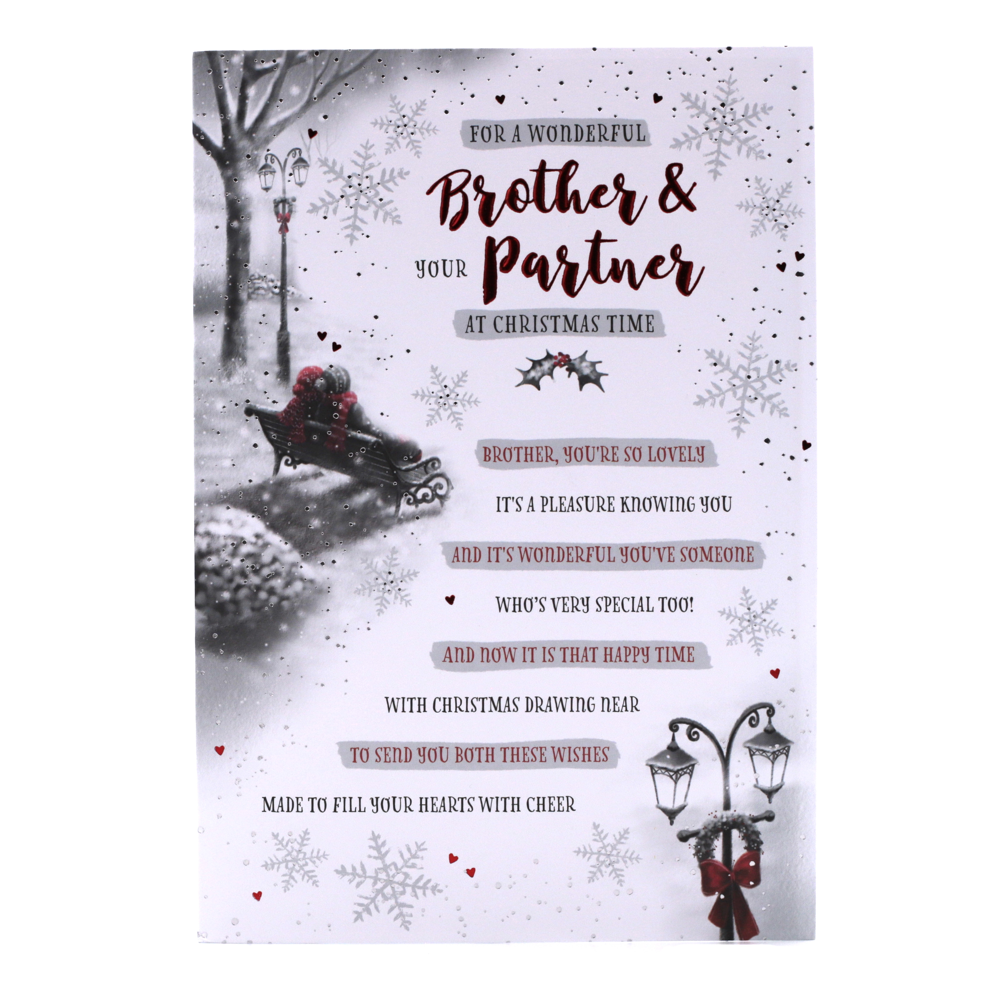 Christmas Card - Wonderful Brother & Your Partner