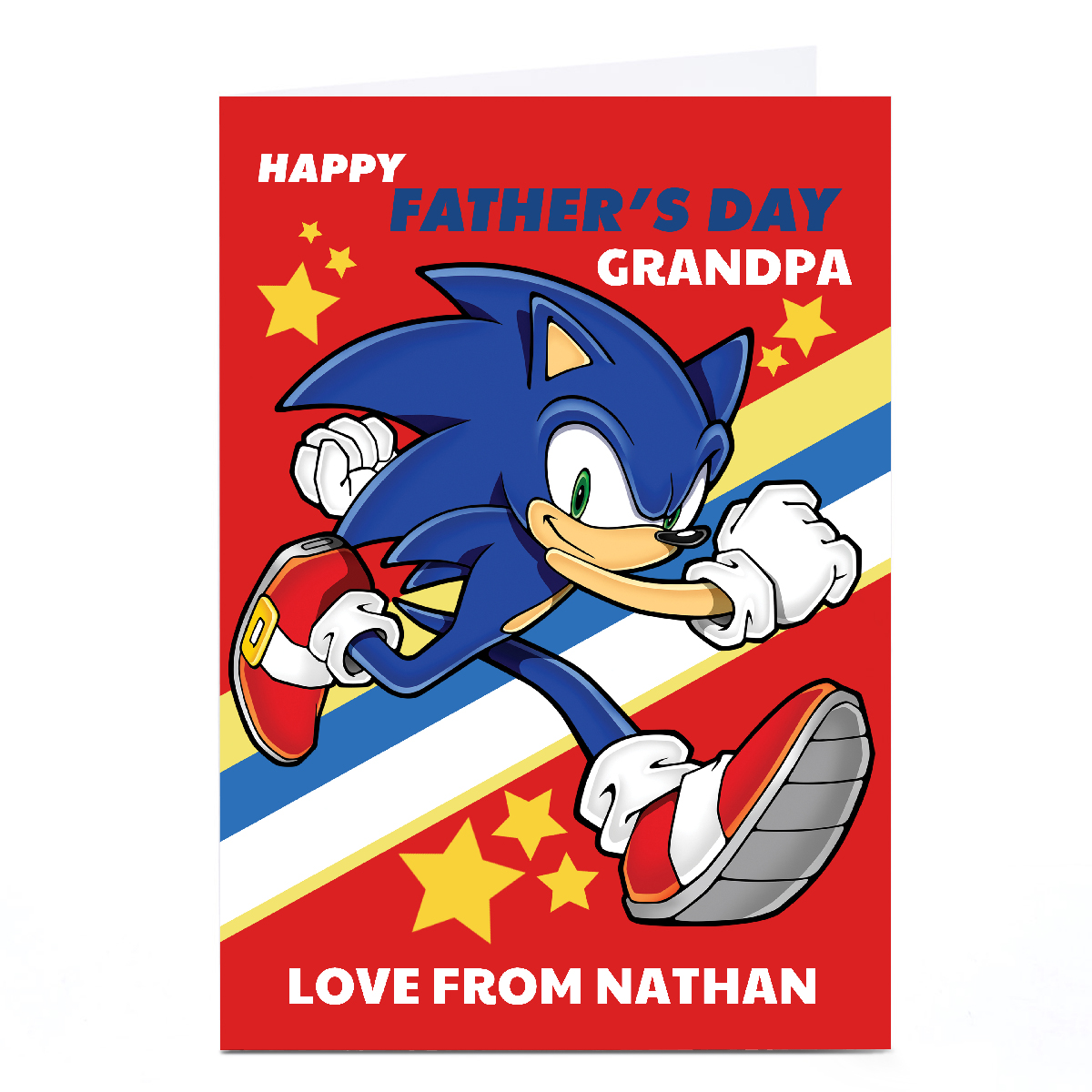 Buy Personalised Sonic Father's Day Card - Sonic on Run for GBP 2.29 ...