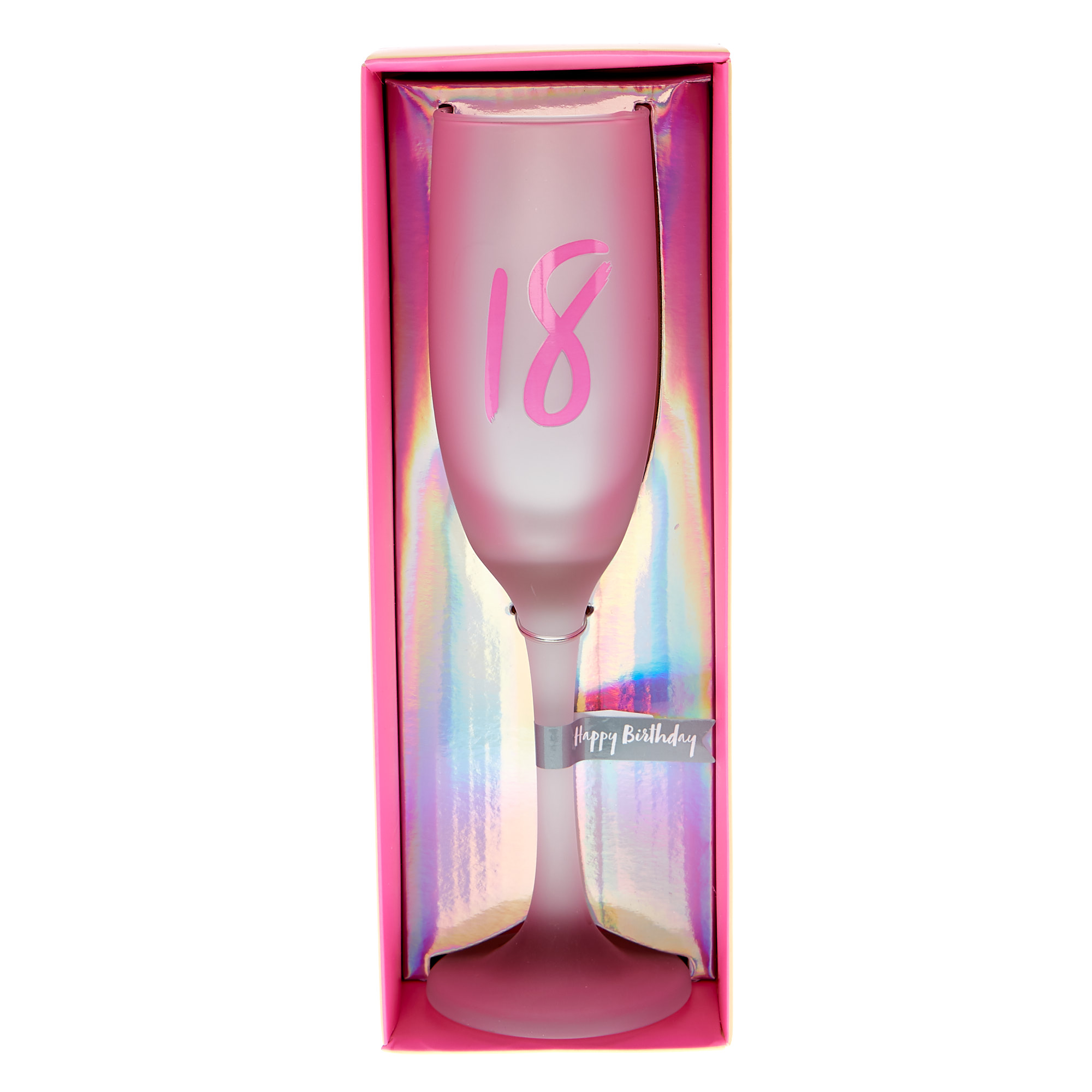 18th Birthday Frosted Champagne Flute 