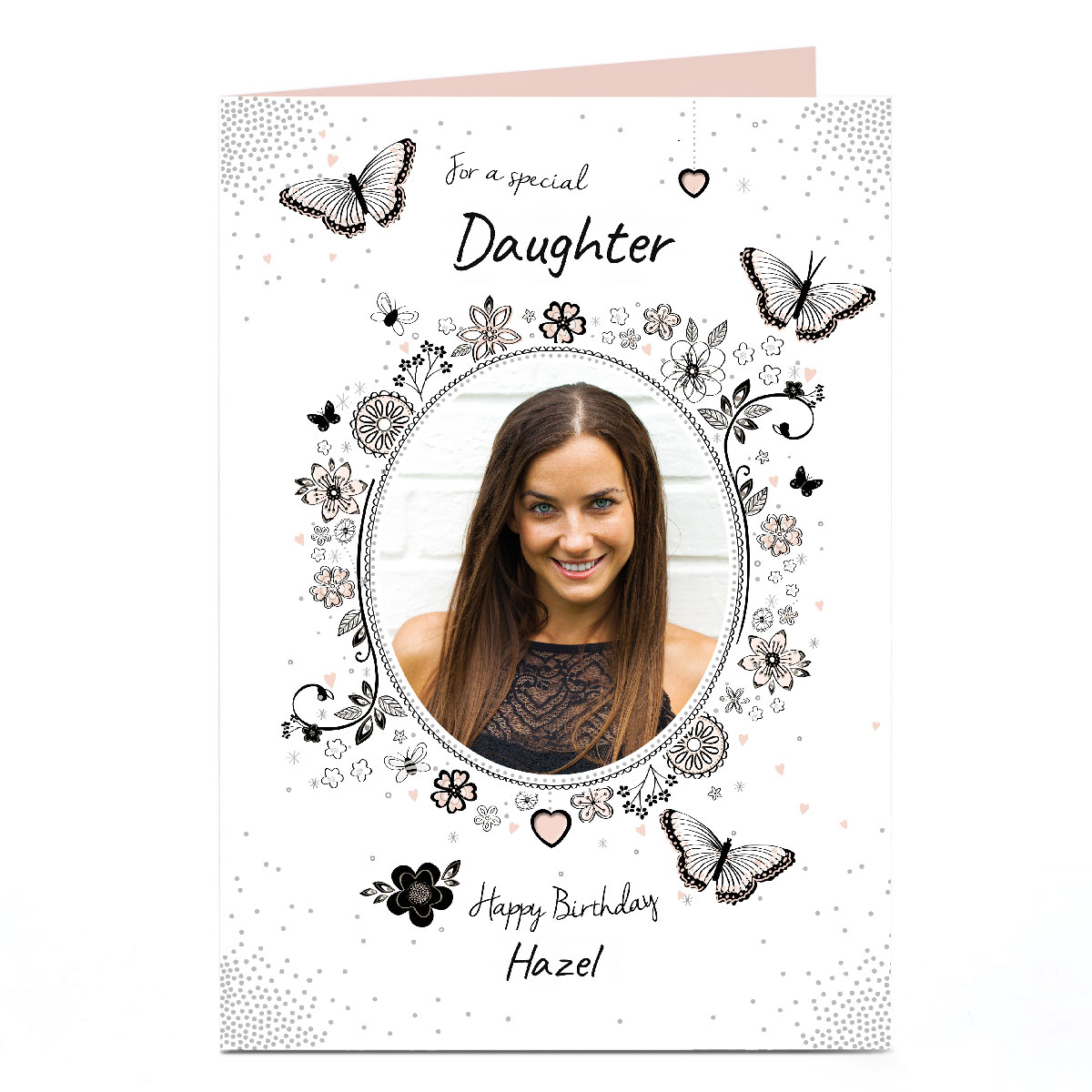 Personalised Birthday Photo Card - Butterflies