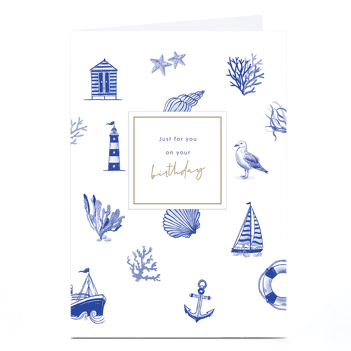 Personalised Birthday Card - Seaside icons